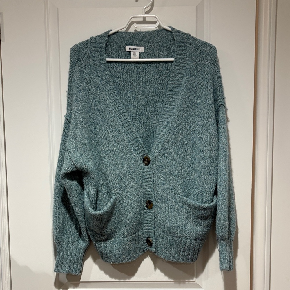 William Rast Green Cardigan Sweater